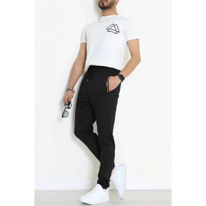 Dalgıc Fleto Cepli Nakışlı Erkek Alt Siyah - 71088.2066.