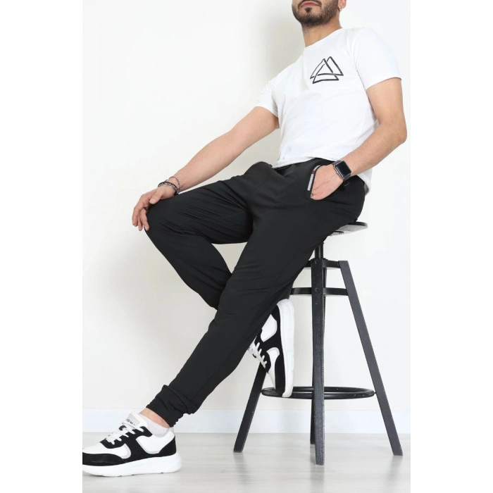 Dalgıc Fleto Cepli Nakışlı Erkek Alt Siyah - 71089.2066.