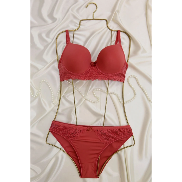 Dalgıç Kol Dantelli Boş Kalıp Kiremit - 2555-B.1783.