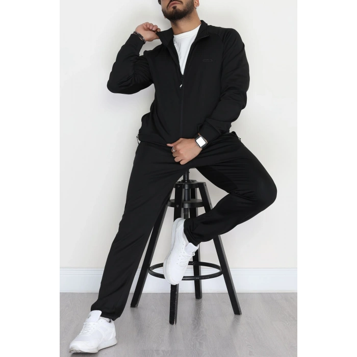 Dalgıç Kumaş Erkek Eşofman Takımı Siyah - 42537.1937.