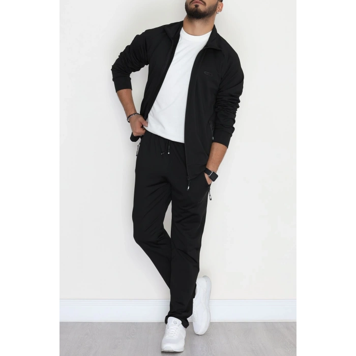 Dalgıç Kumaş Erkek Eşofman Takımı Siyah - 42537.1937.