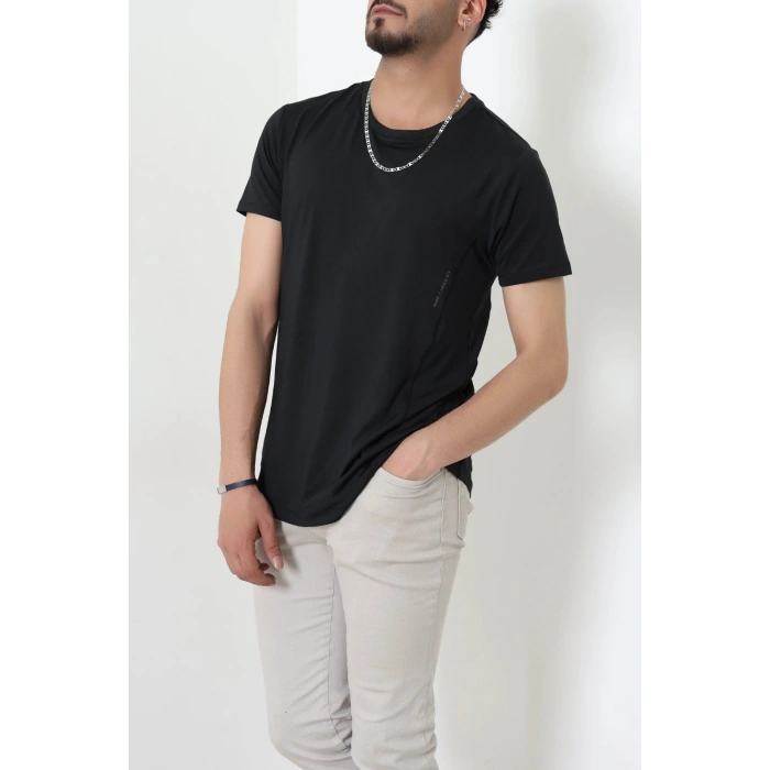 Dalgıç Kumaş Erkek Tişört Siyah - 71579.1871.