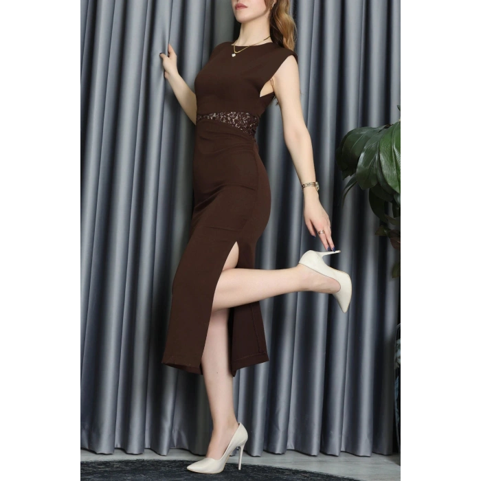 Dantelli Elbise Acıkahve - 71012.1347.