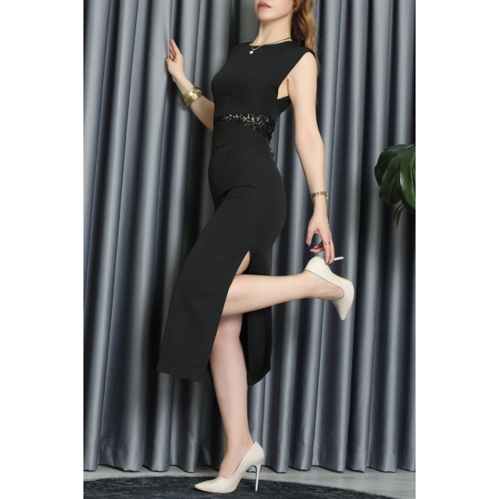 Dantelli Elbise Siyah - 71012.1347.