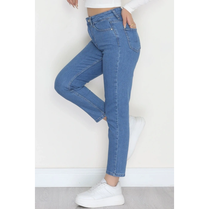 Dar Paça Kot Pantolon Açıkmavi - 42683.1836.