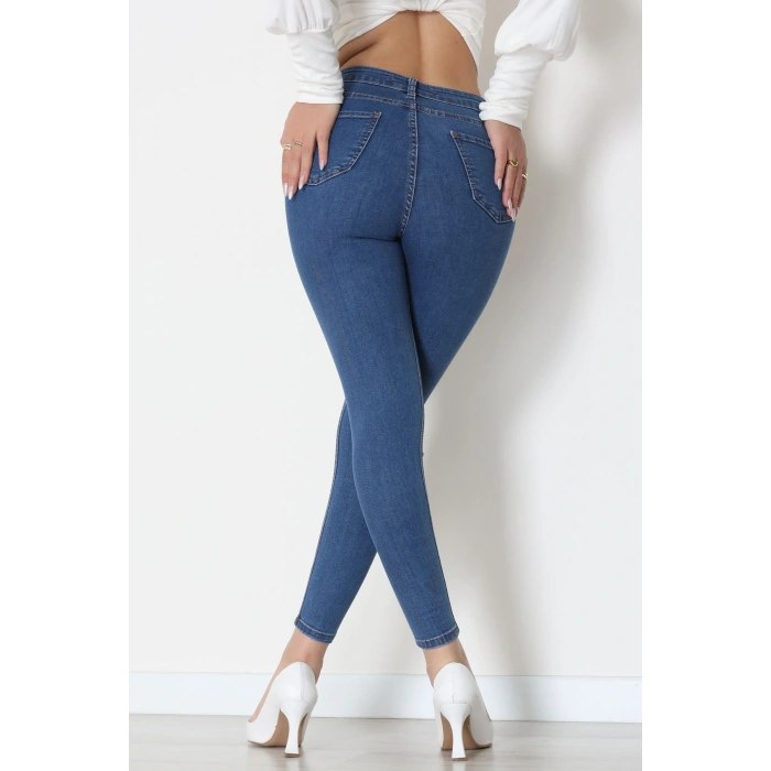 Dar Paça Kot Pantolon Açıkmavi - 42701.2121.