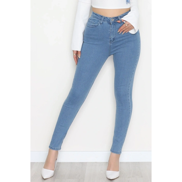 Dar Paça Kot Pantolon Açıkmavi1 - 31593.2112.