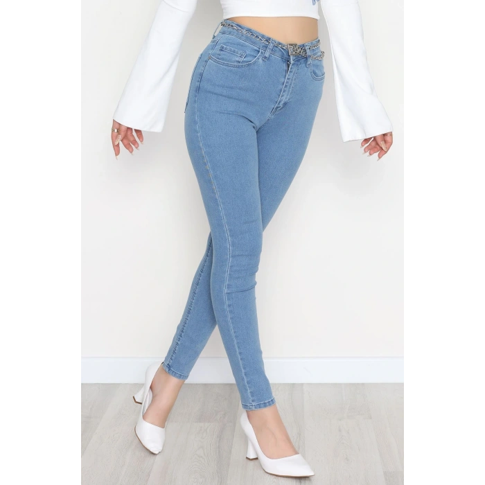 Dar Paça Kot Pantolon Açıkmavi1 - 31593.2112.