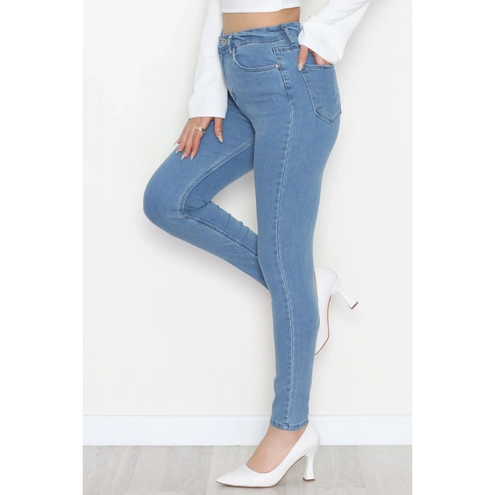 Dar Paça Kot Pantolon Açıkmavi1 - 31593.2112.