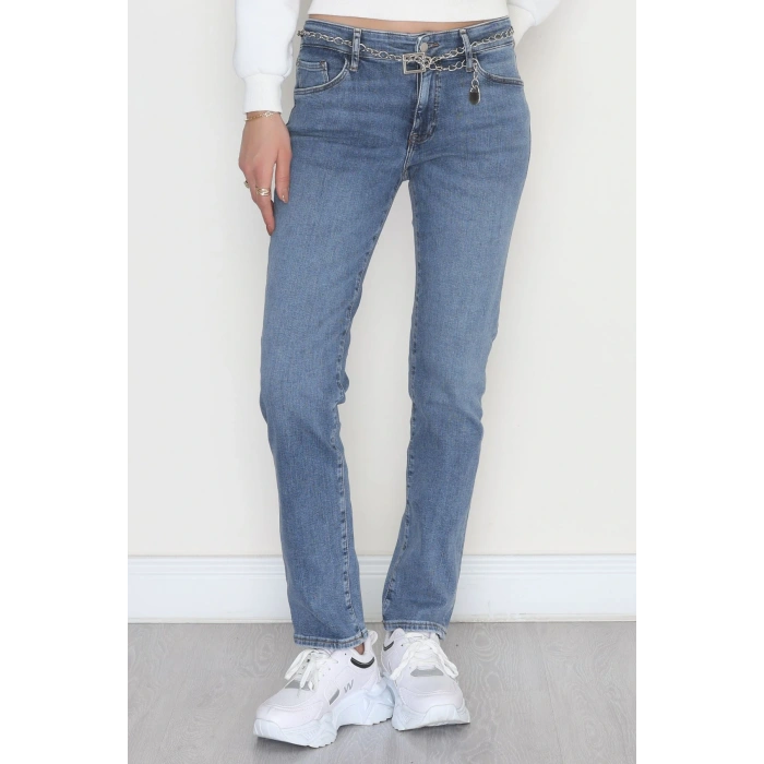 Dar Paça Kot Pantolon Açıkmavi3 - 19724.1904.