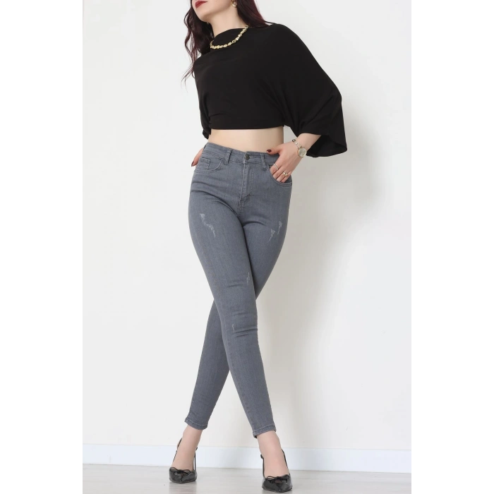 Dar Paça Kot Pantolon Füme - 42701.2121.