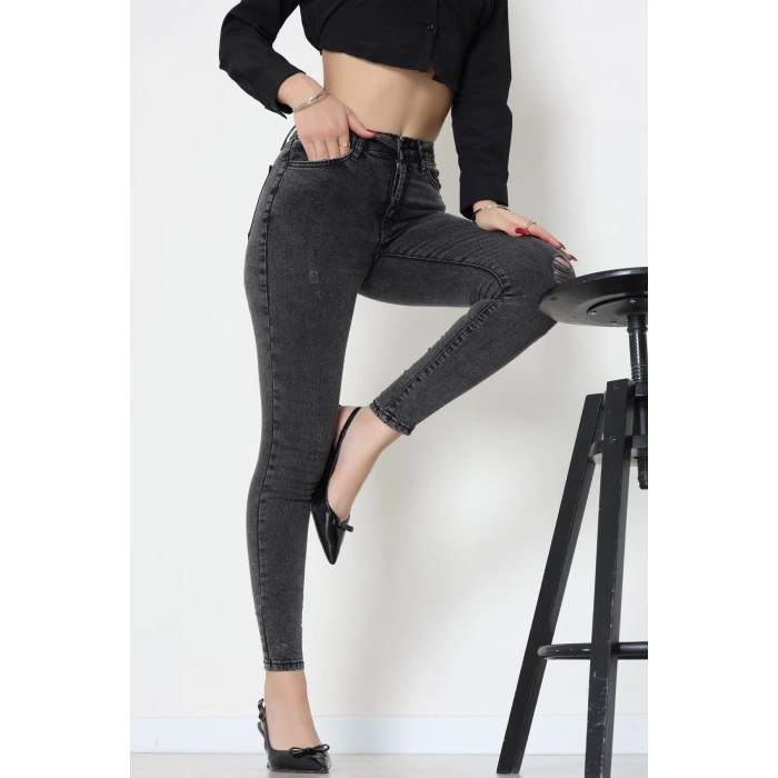 Dar Paça Kot Pantolon Füme - 42902.2128.