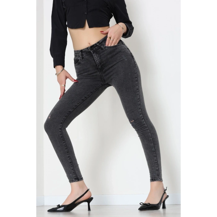 Dar Paça Kot Pantolon Füme - 42902.2128.