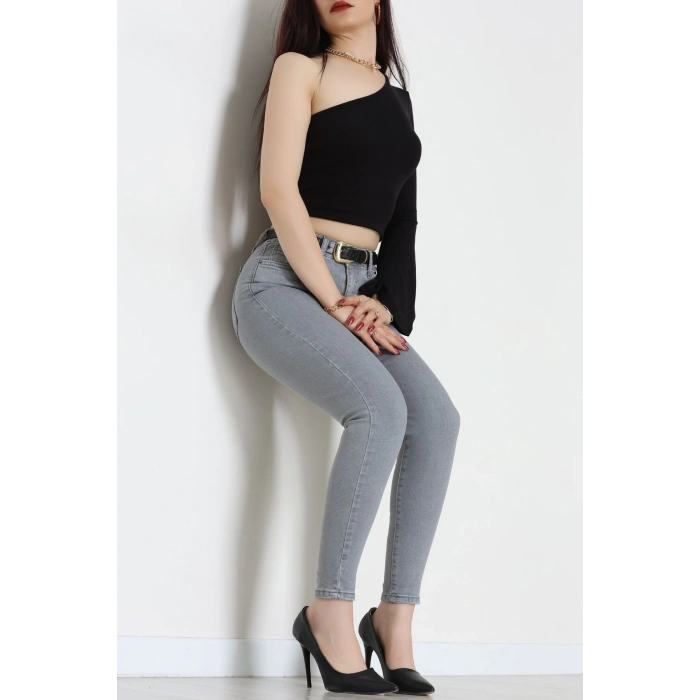 Dar Paça Kot Pantolon Gray - 42900.2128.