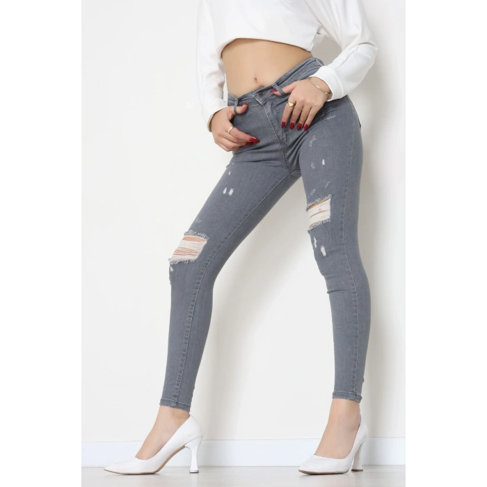 Dar Paça Kot Pantolon Gray - 42901.2128.