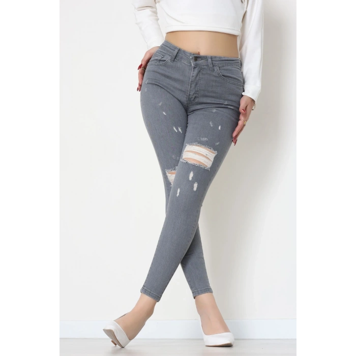 Dar Paça Kot Pantolon Gray - 42901.2128.