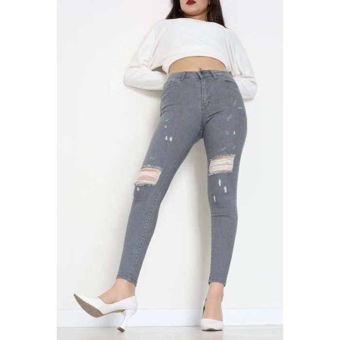 Dar Paça Kot Pantolon Gray - 42901.2128.