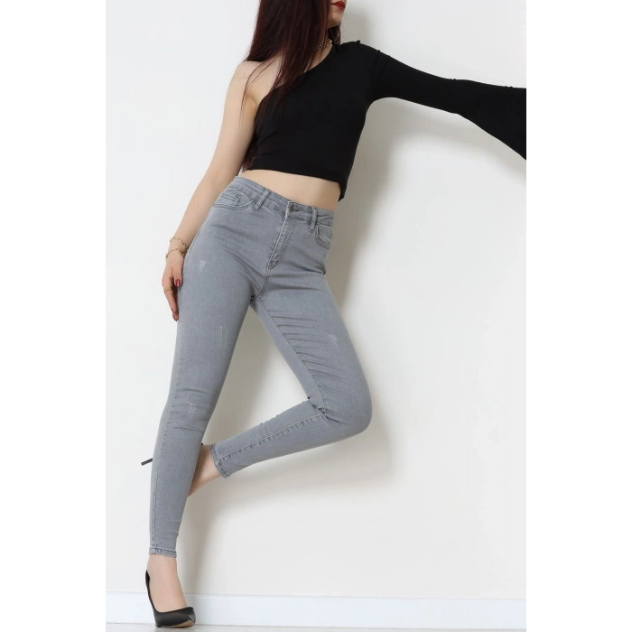 Dar Paça Kot Pantolon Gray - 42902.2128.