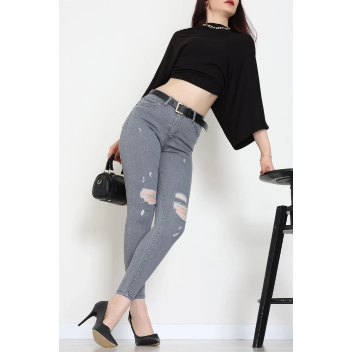 Dar Paça Kot Pantolon Gray1 - 42901.2128.