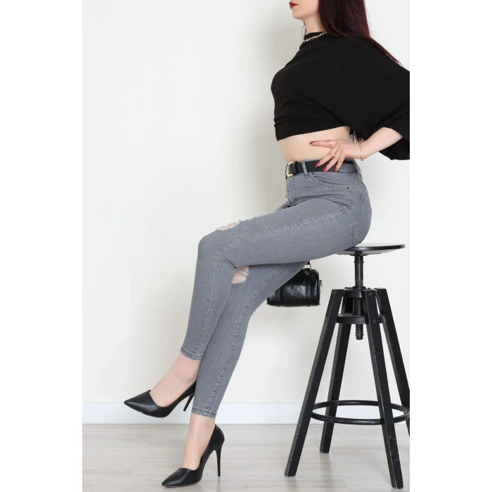 Dar Paça Kot Pantolon Gray1 - 42901.2128.