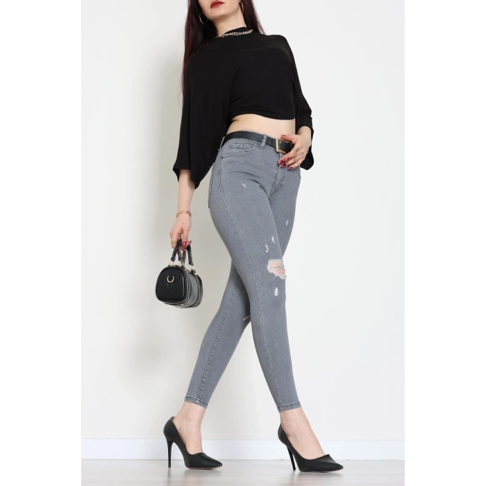 Dar Paça Kot Pantolon Gray1 - 42901.2128.