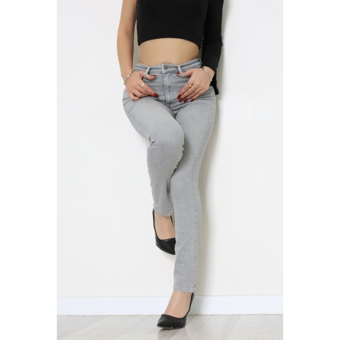 Dar Paça Kot Pantolon Gri - 31896.1904.