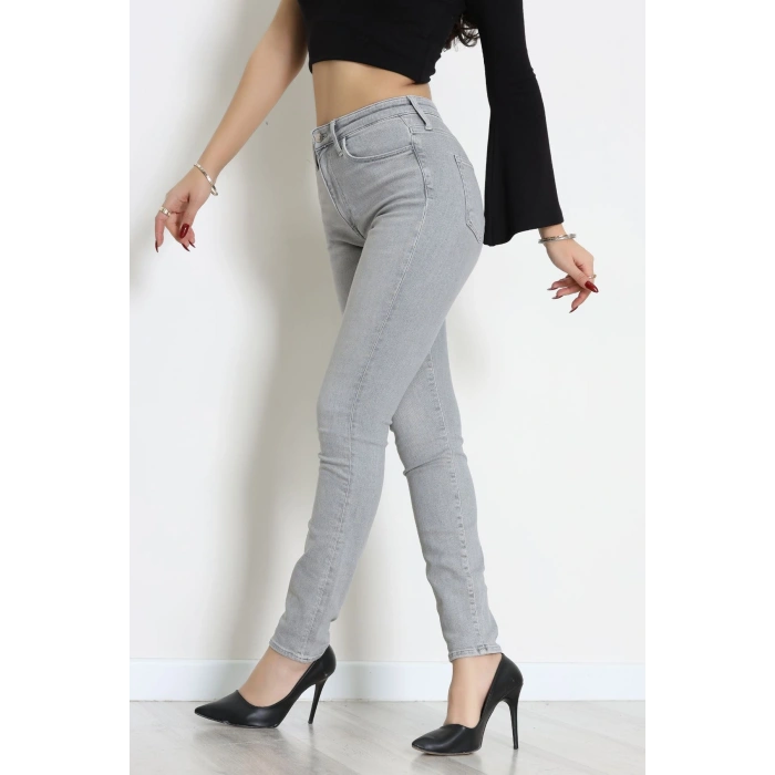 Dar Paça Kot Pantolon Gri - 31896.1904.