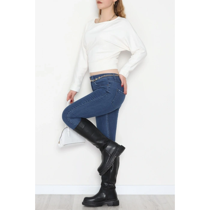 Dar Paça Kot Pantolon Mavi - 31593.2112.