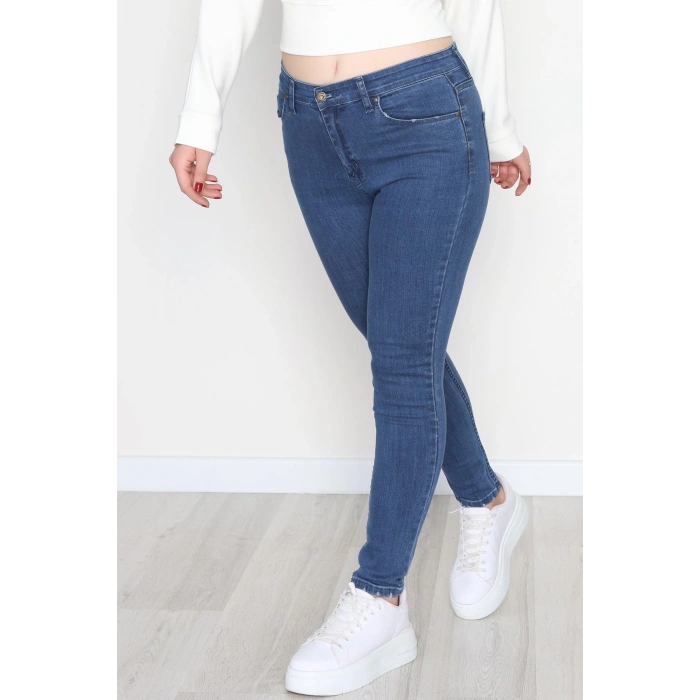 Dar Paça Kot Pantolon Mavi - 31593.2112.