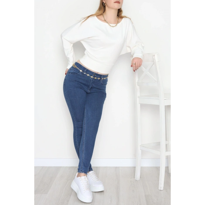 Dar Paça Kot Pantolon Mavi - 31593.2112.