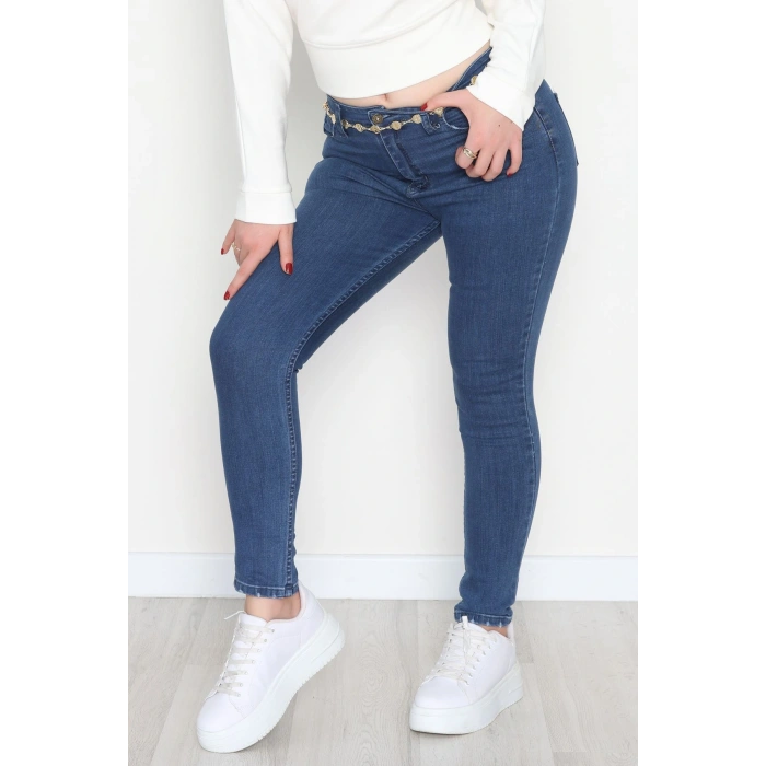 Dar Paça Kot Pantolon Mavi - 31593.2112.