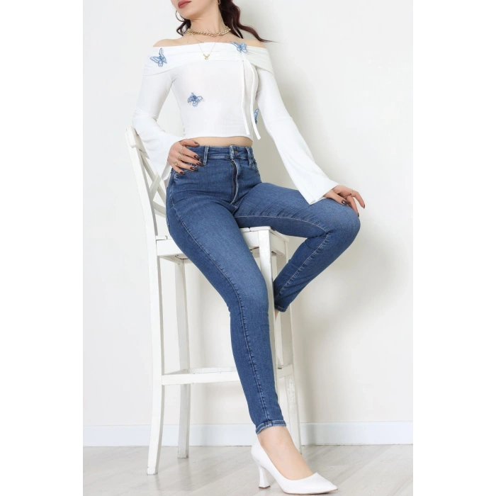 Dar Paça Kot Pantolon Mavi - 31896.1904.