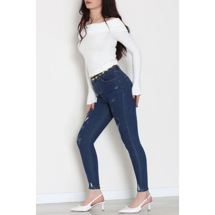 Dar Paça Kot Pantolon Mavi - 42701.2121.