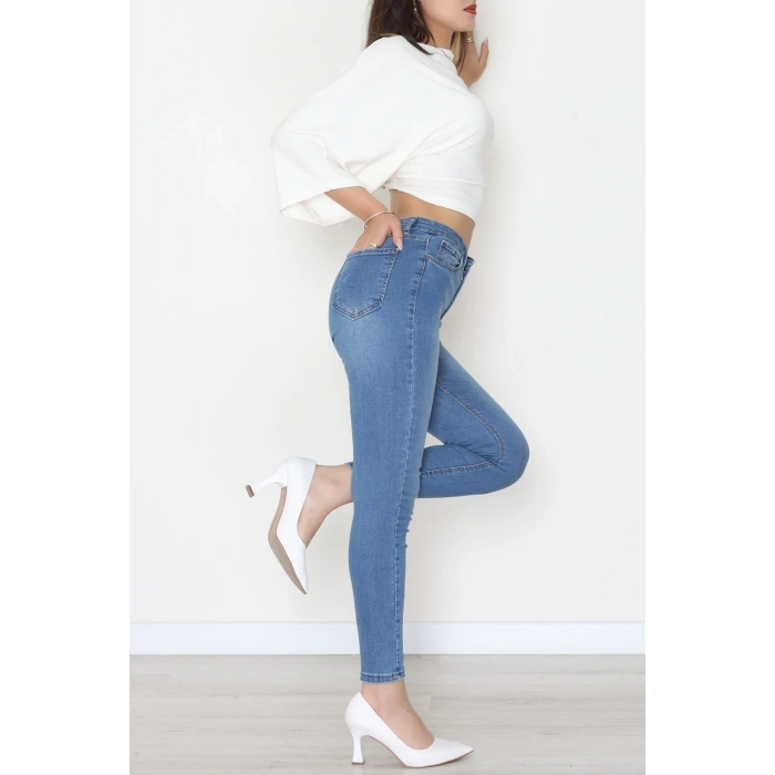 Dar Paça Kot Pantolon Mavi - 42704.2121.