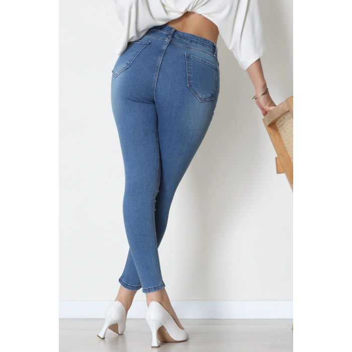 Dar Paça Kot Pantolon Mavi - 42704.2121.