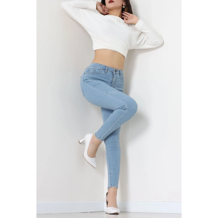 Dar Paça Kot Pantolon Mavi1 - 42900.2128.