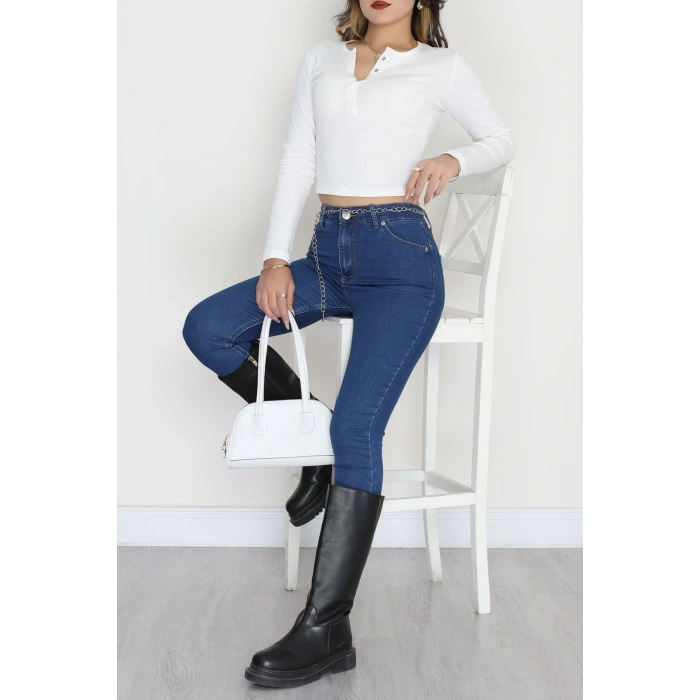 Dar Paça Kot Pantolon Mavi2 - 42340.1431.