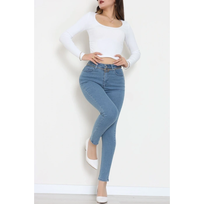 Dar Paça Kot Pantolon Mavi3 - 31593.2112.