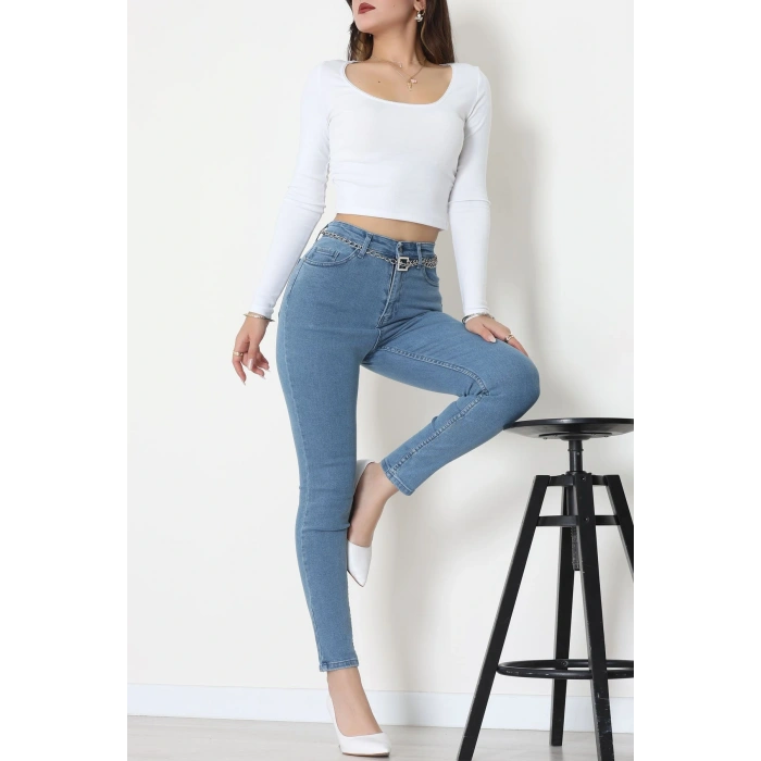 Dar Paça Kot Pantolon Mavi3 - 31593.2112.