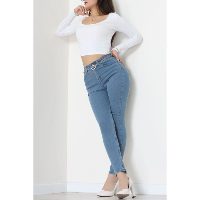 Dar Paça Kot Pantolon Mavi3 - 31593.2112.