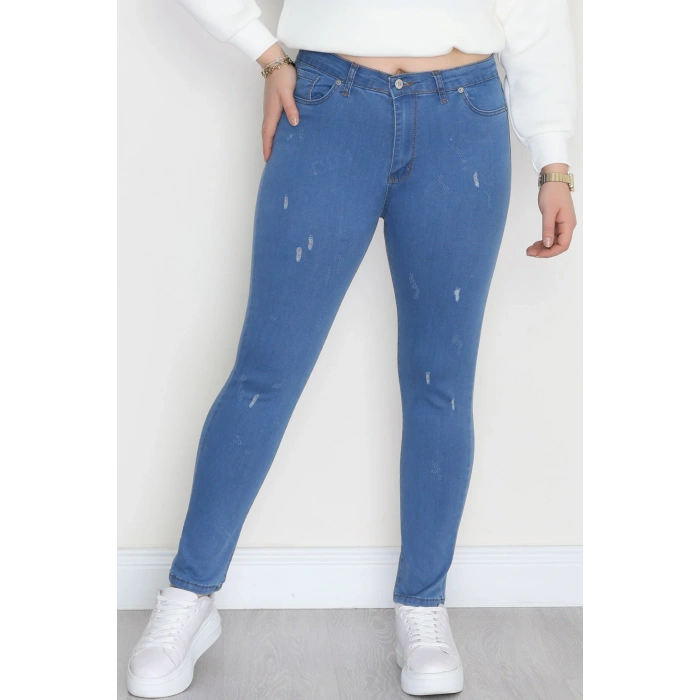 Dar Paça Kot Pantolon Mavi5 - 42683.1836.