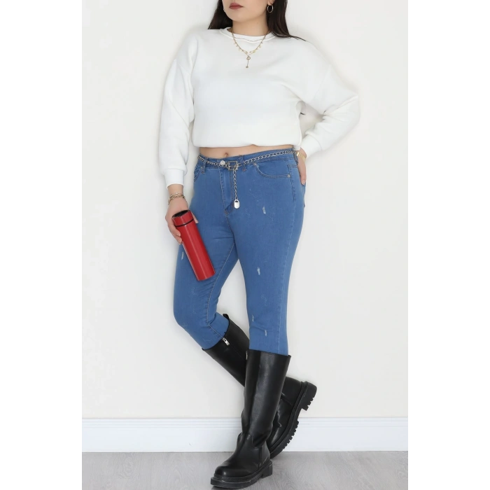 Dar Paça Kot Pantolon Mavi5 - 42683.1836.