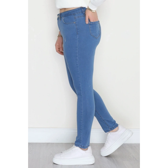 Dar Paça Kot Pantolon Mavi5 - 42683.1836.