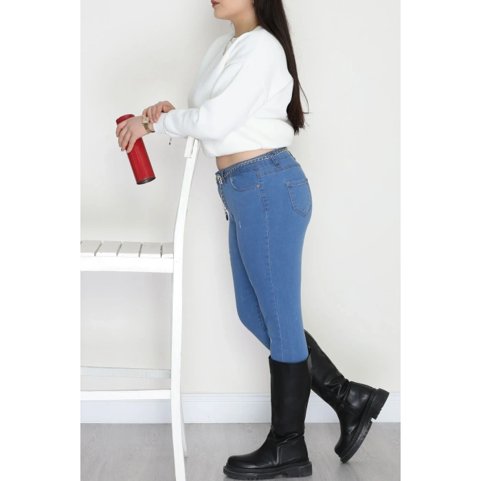 Dar Paça Kot Pantolon Mavi5 - 42683.1836.