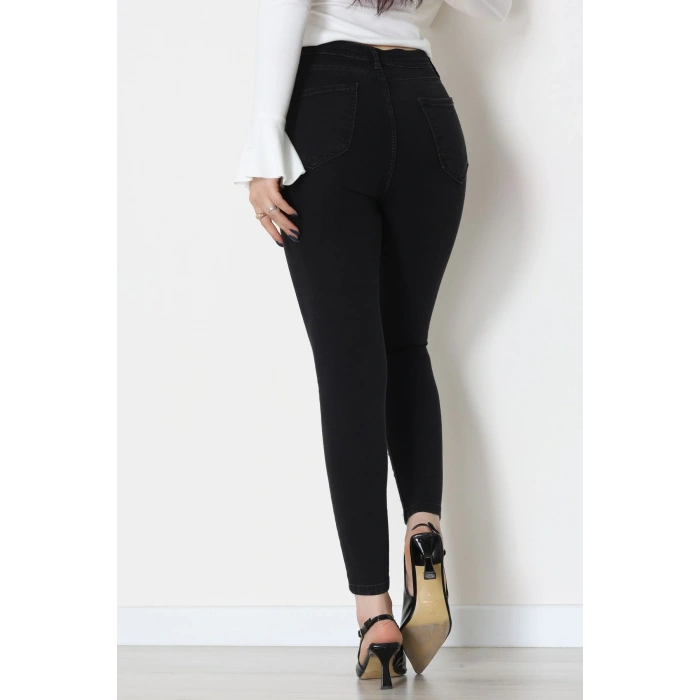 Dar Paça Kot Pantolon Siyah - 42701.2121.