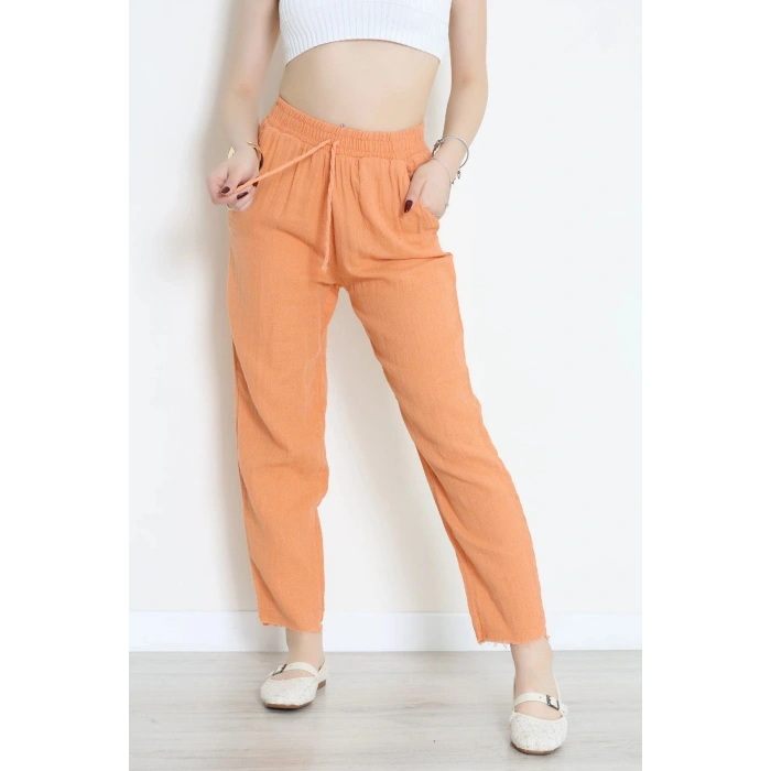 Dar Paça Müslin Pantolon Oranj - 348.1238.