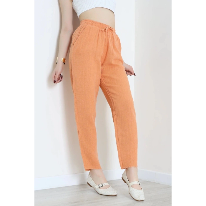 Dar Paça Müslin Pantolon Oranj - 348.1238.