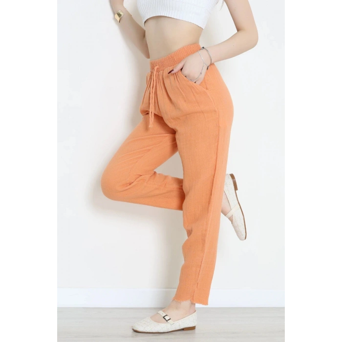 Dar Paça Müslin Pantolon Oranj - 348.1238.