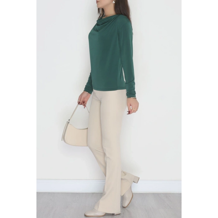 Degaje Yaka Sandy Bluz Yeşil - 70688.1949.