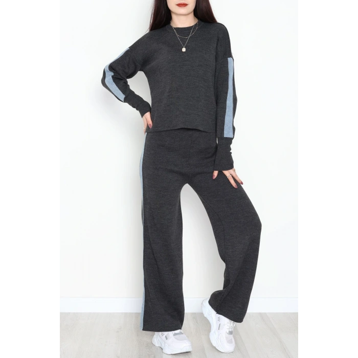 Denim Detay Triko Takım Antrasit - 51087.1765.